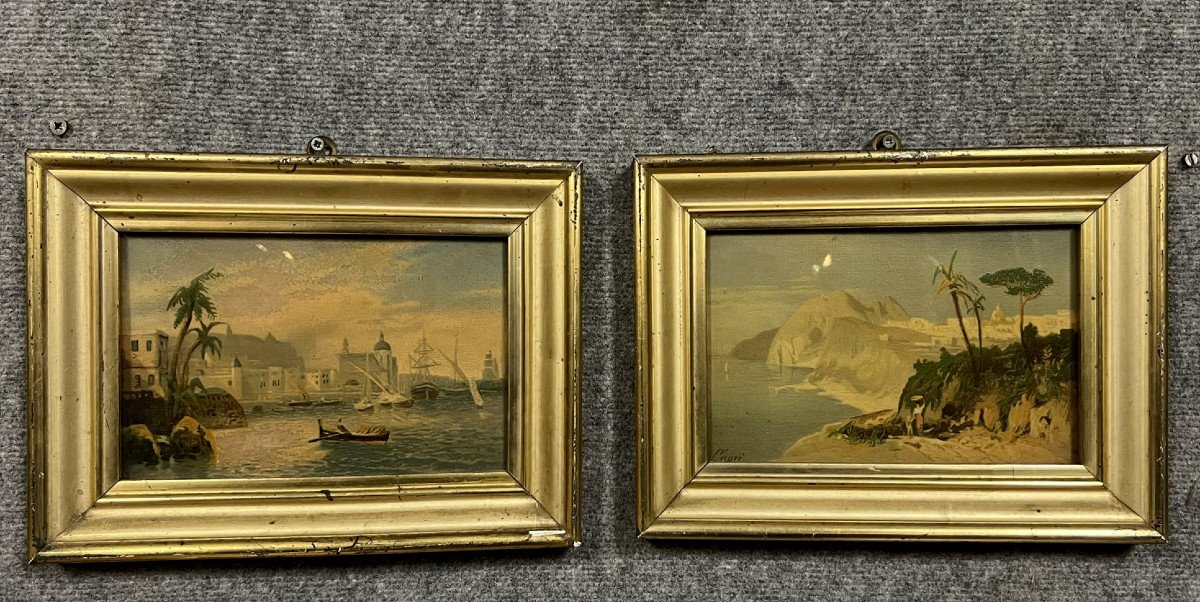 Cleto Capri: Two Orientalist Watercolors From The Late 19th Century