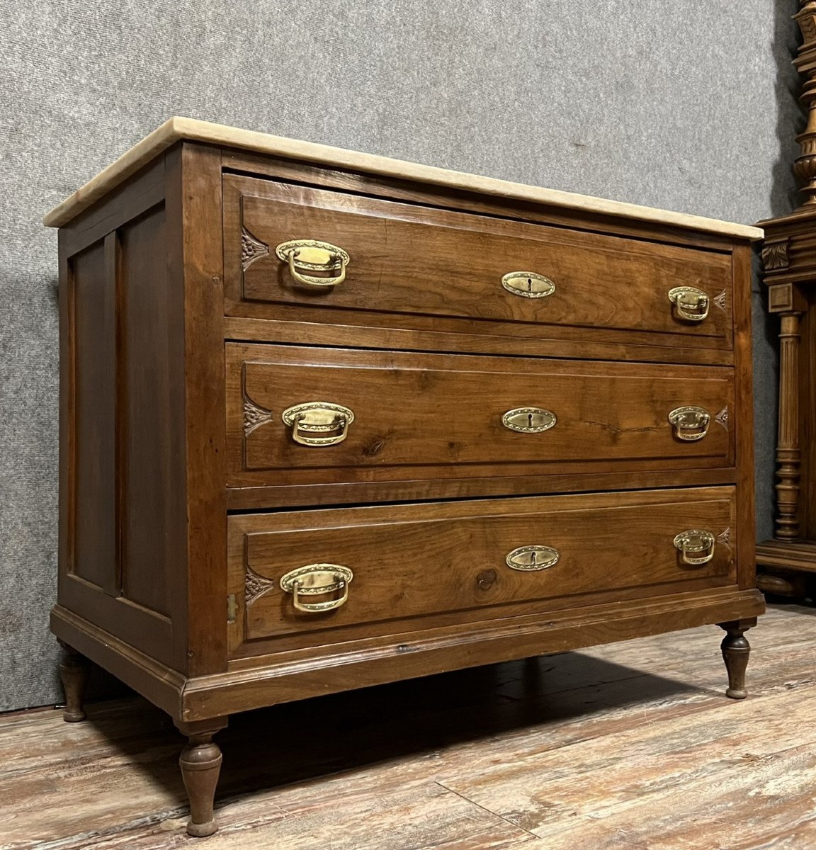 Art Nouveau Mahogany Chest Of Drawers -photo-1