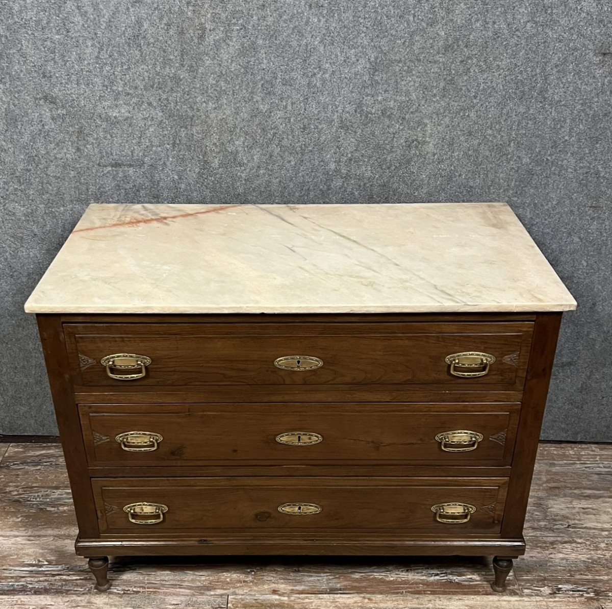 Art Nouveau Mahogany Chest Of Drawers -photo-6