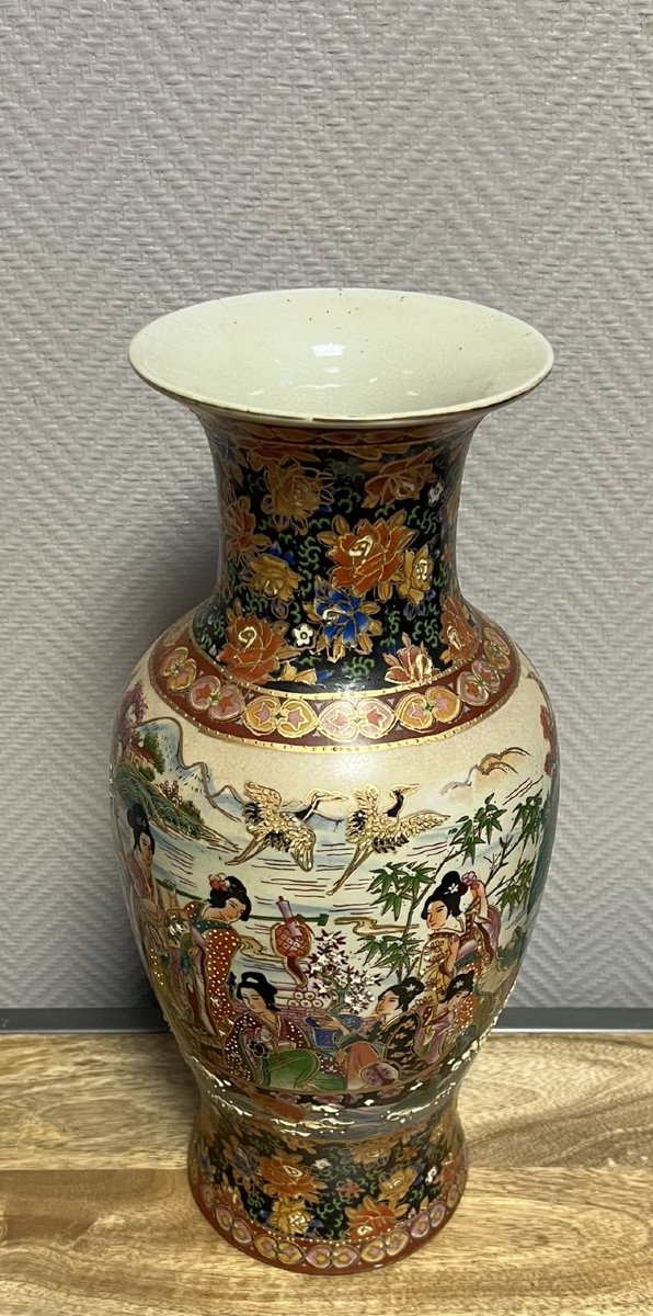 Asie XXeme: Grand Vase En Porcelaine De Satzuma -photo-1