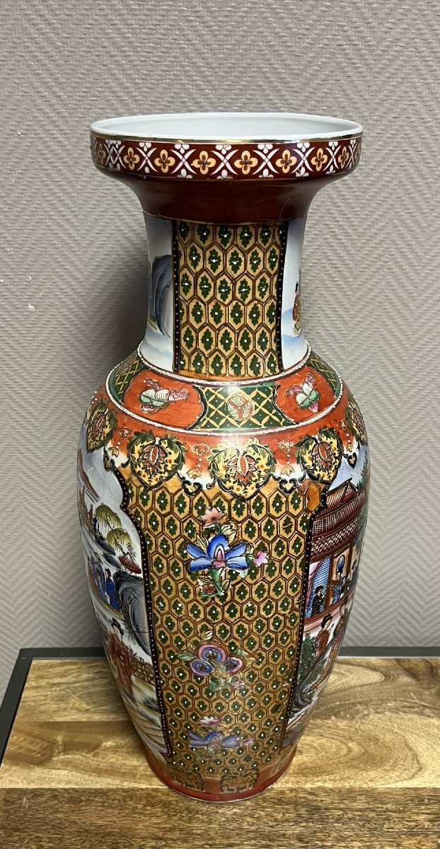 Asie XXeme: Grand Vase En Porcelaine -photo-3