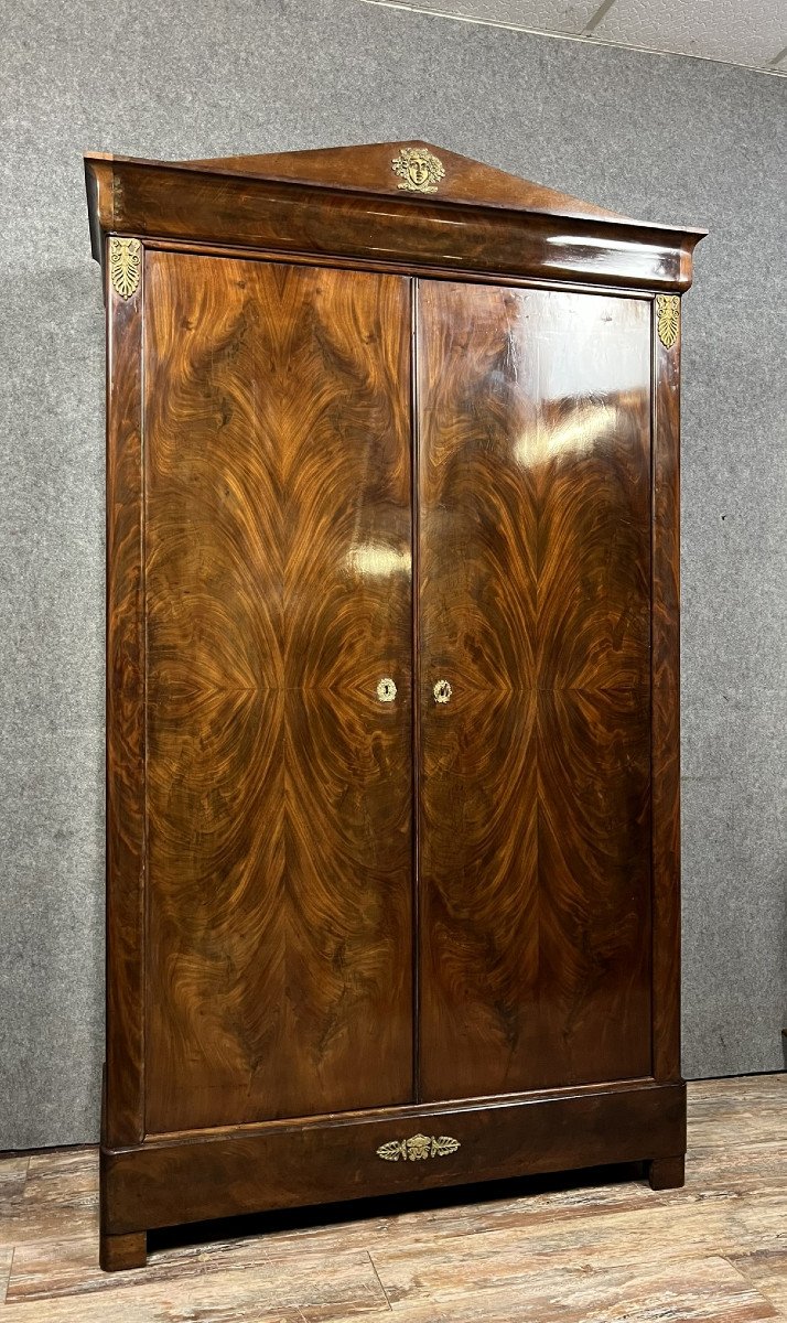 Empire Fronton Cabinet In Flamed Mahogany -photo-2