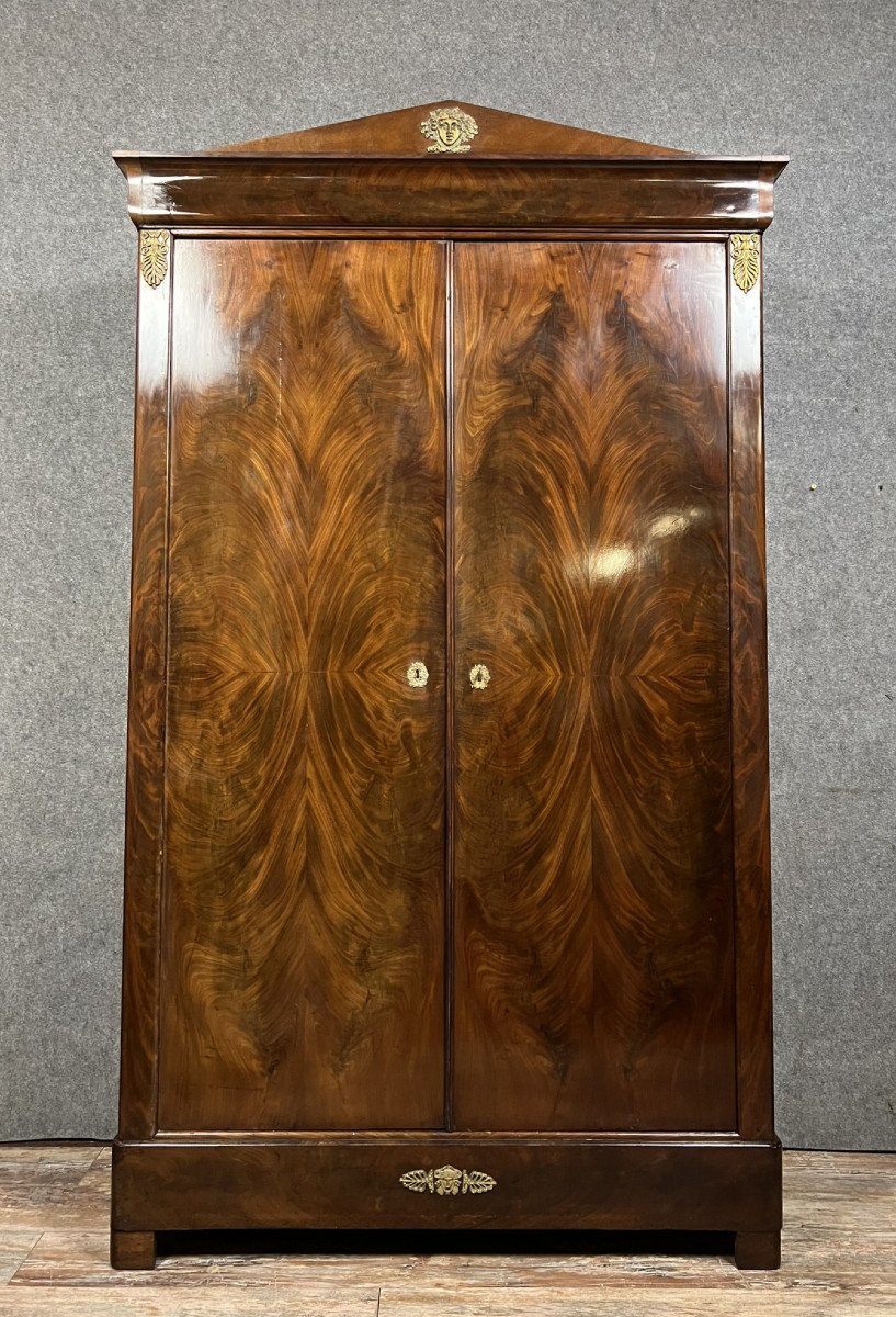 Empire Fronton Cabinet In Flamed Mahogany 