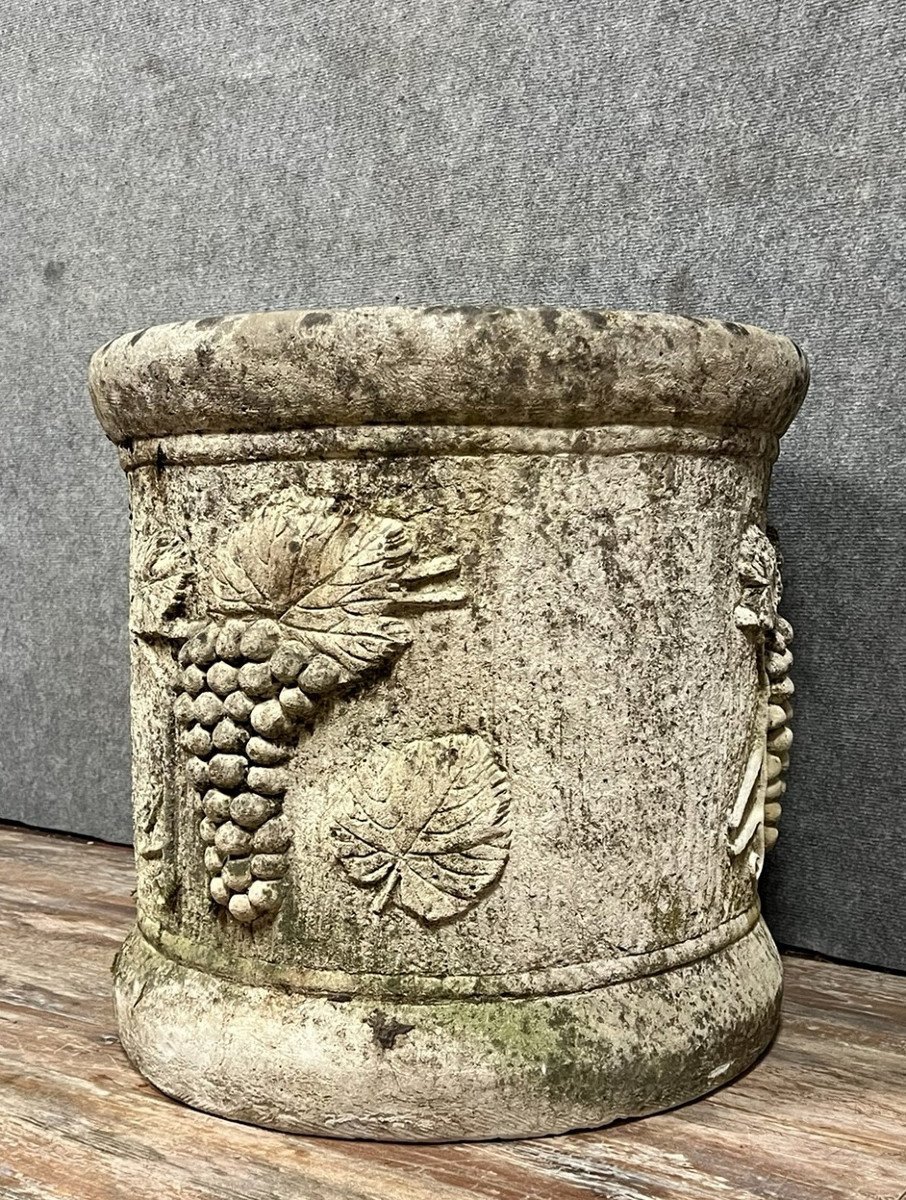 Large Reconstituted Stone Vase -photo-3