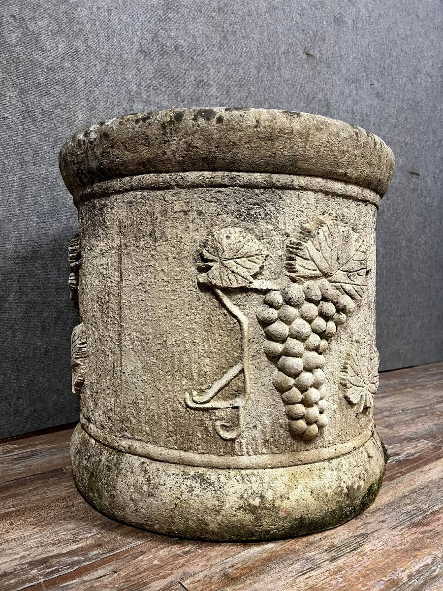 Large Reconstituted Stone Vase -photo-5