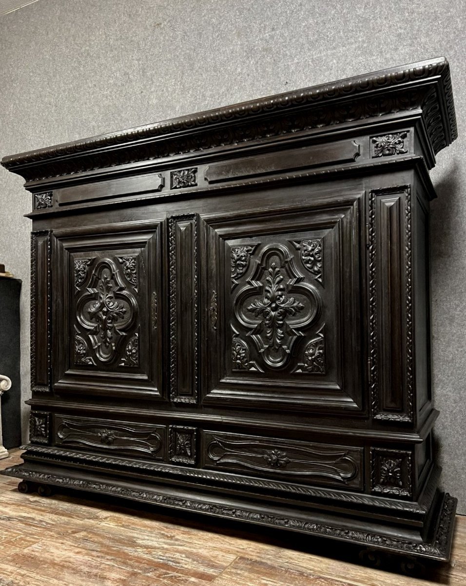 "boulle" Sideboard In Blackened Wood, Napoleon III Period -photo-2