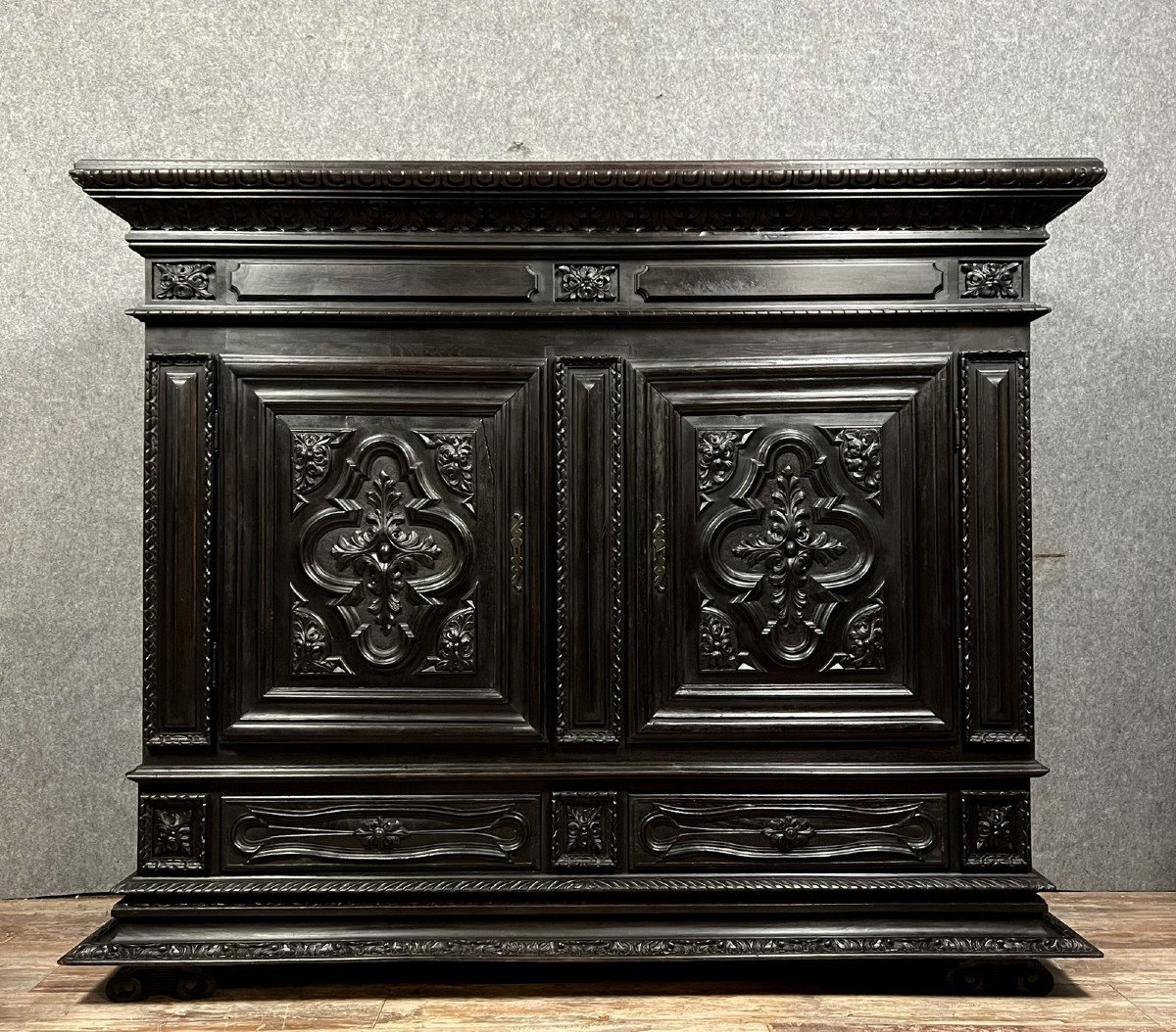 "boulle" Sideboard In Blackened Wood, Napoleon III Period -photo-6