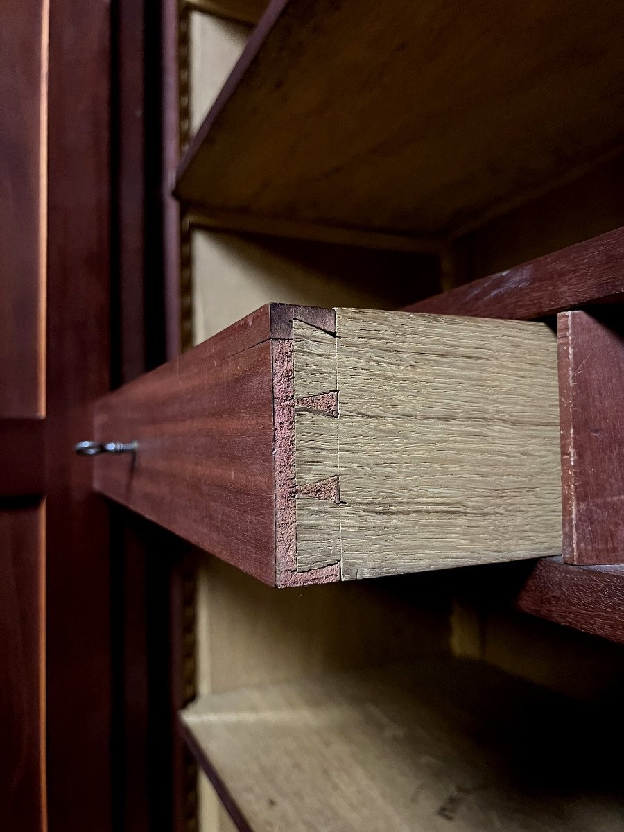 Louis XVI Style Parisian Armoire In Mahogany And Marquetry -photo-5