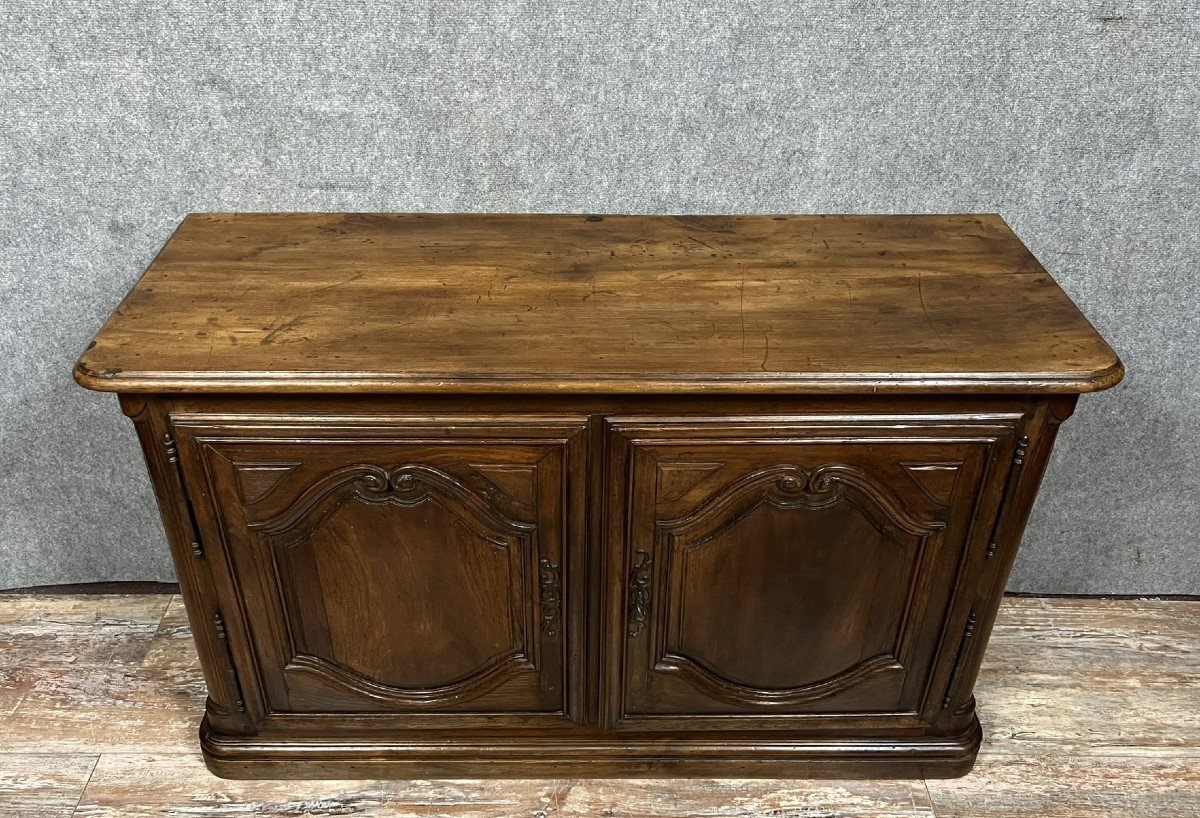 Louis XIV Period Hunting Lodge Buffet In Solid Walnut -photo-1