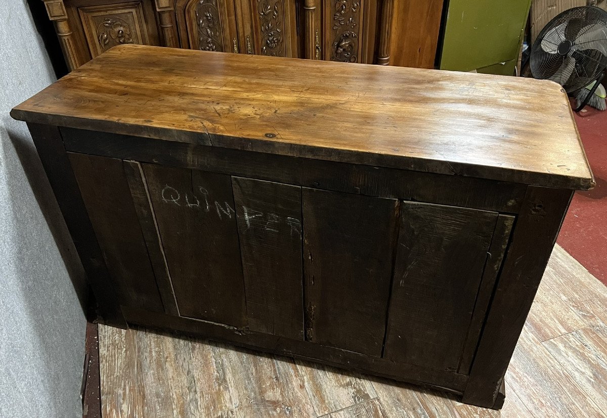 Louis XIV Period Hunting Lodge Buffet In Solid Walnut -photo-5