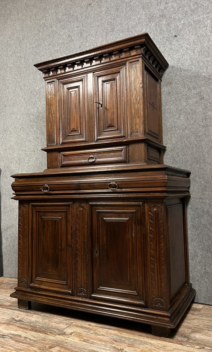 Cabinet à Retrait En Noyer époque XVII Eme Siècle -photo-1