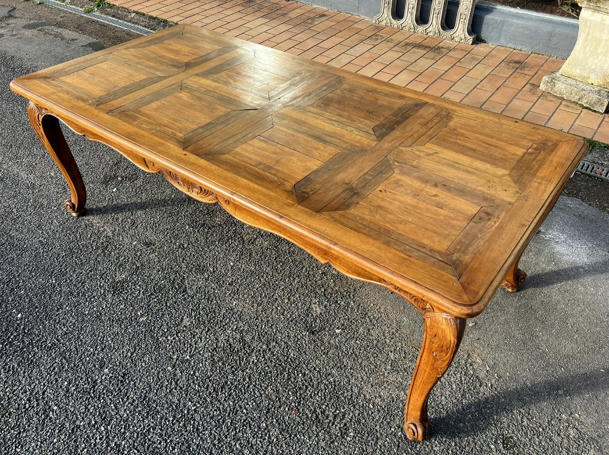 Very Large Louis XV Style Provencal Table In Solid Walnut 