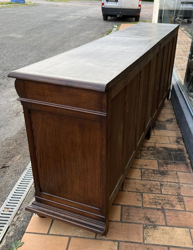 Renaissance Style Sideboard In Carved Oak Circa 1850-photo-5