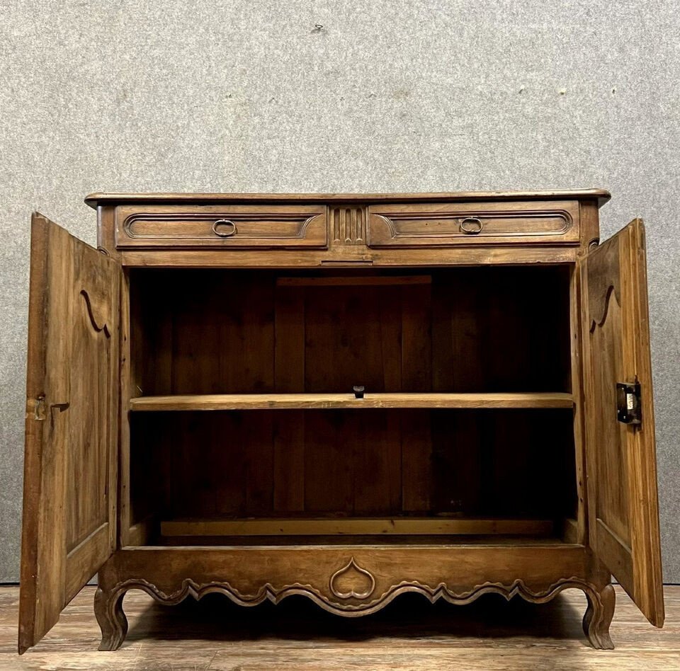 Louis XV Period Sideboard In Solid Walnut, 18th Century-photo-2