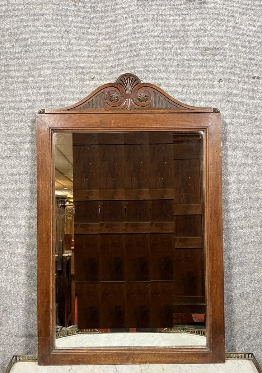 Miroir époque Art Nouveau En Chêne 