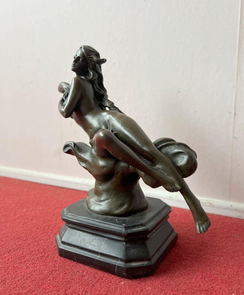 Sculpture Coquine En Bronze époque Seconde Moitié XXeme Siècle (r7)-photo-3