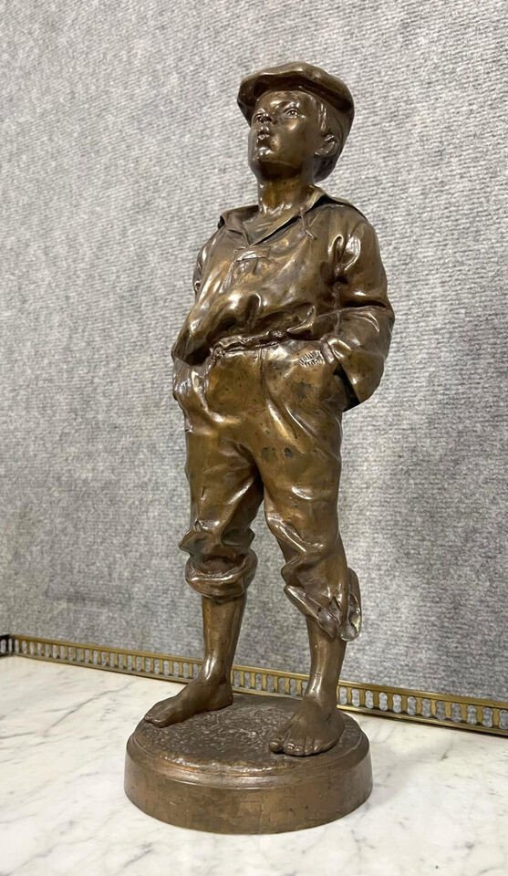 Vaclaw Bernard Szczeblewski (1875-1901): Bronze Statue-photo-1