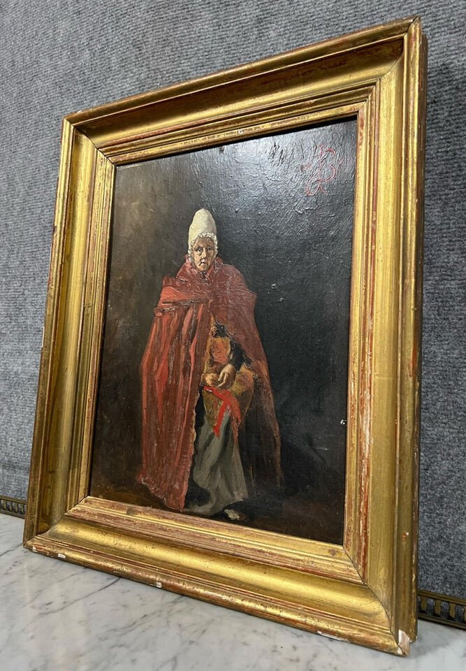 19th Century French School: Monogrammed And Dated Painting-photo-2