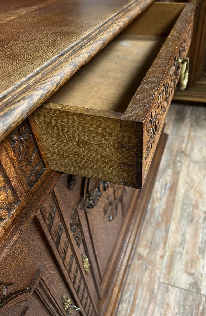 Louis XVI Style Oak Sideboard Buffet -photo-2