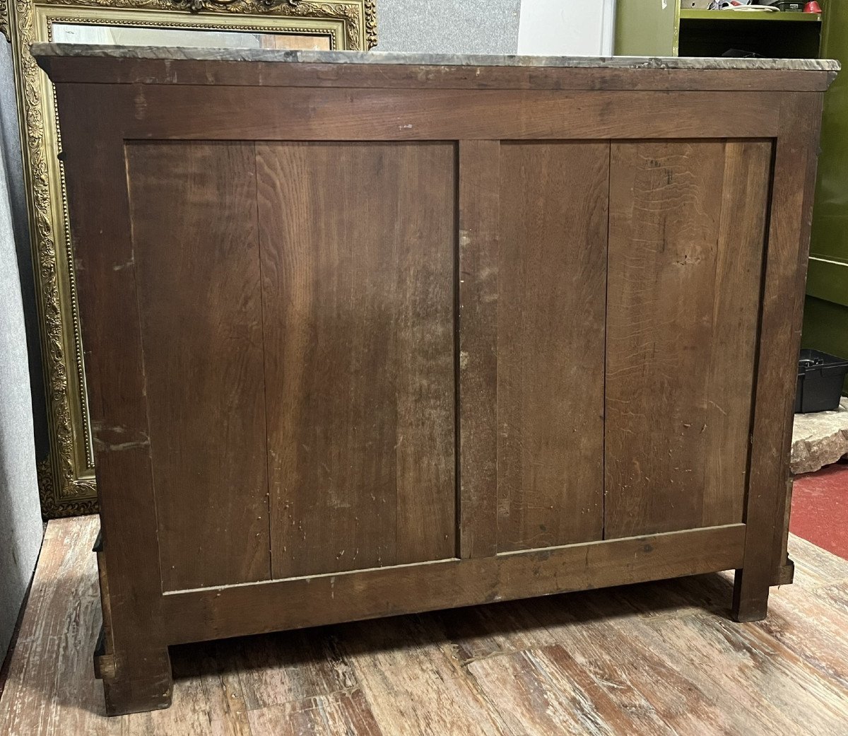 Parisian Chest Of Drawers From The Napoleon III Period In Mahogany And Speckled Maple -photo-6