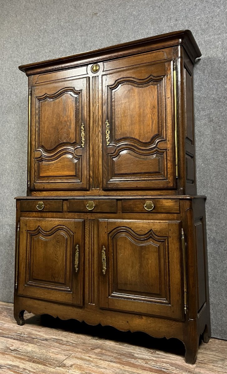 Louis XV Period Two-body Buffet In Solid Oak -photo-2