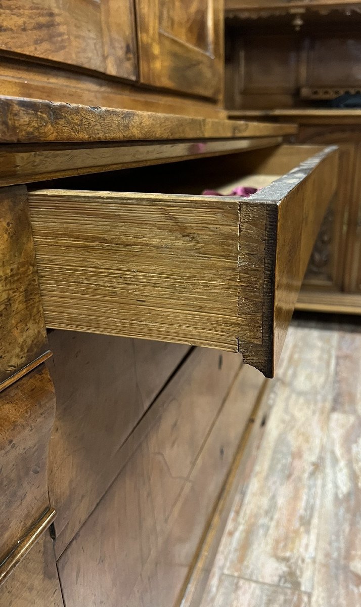 Empire / Restoration Period Chest Of Drawers In Walnut-photo-4