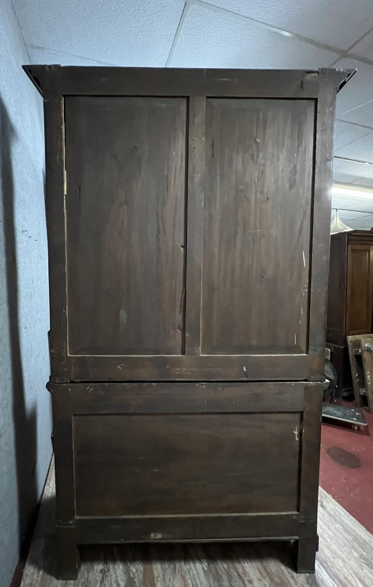 Empire / Restoration Period Chest Of Drawers In Walnut-photo-6