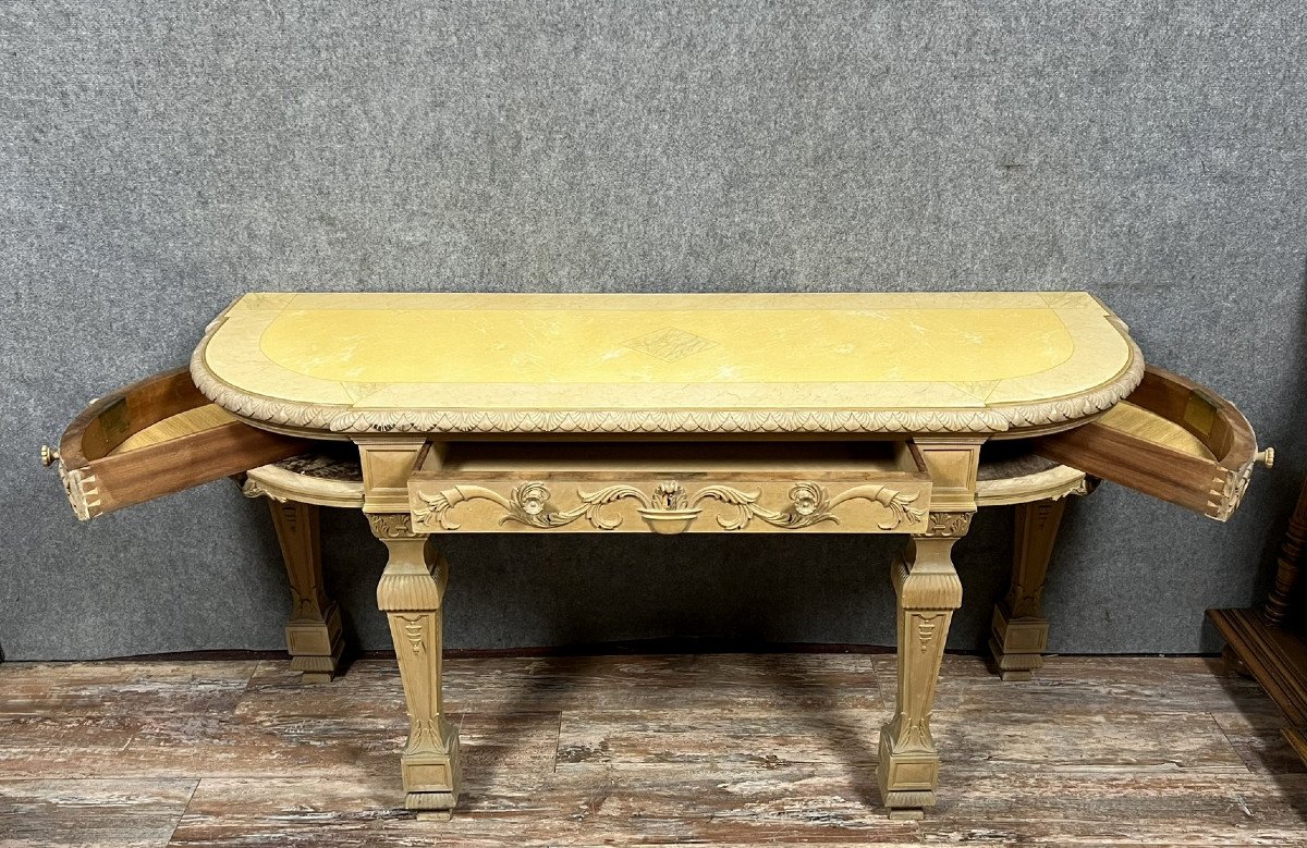 Très Grande Console Style Directoire/consulat En Bois Laqué / long 172 cm-photo-5