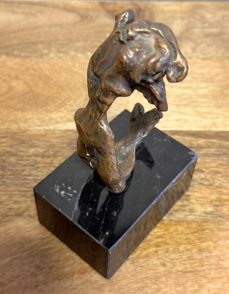 Salvador Dali: Bronze Subject On Marble Base "the Angel Of Victory" / Signed And Numbered -photo-1