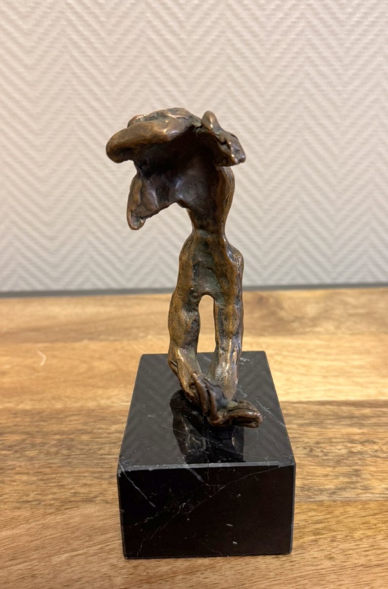 Salvador Dali: Bronze Subject On Marble Base "the Angel Of Victory" / Signed And Numbered -photo-3