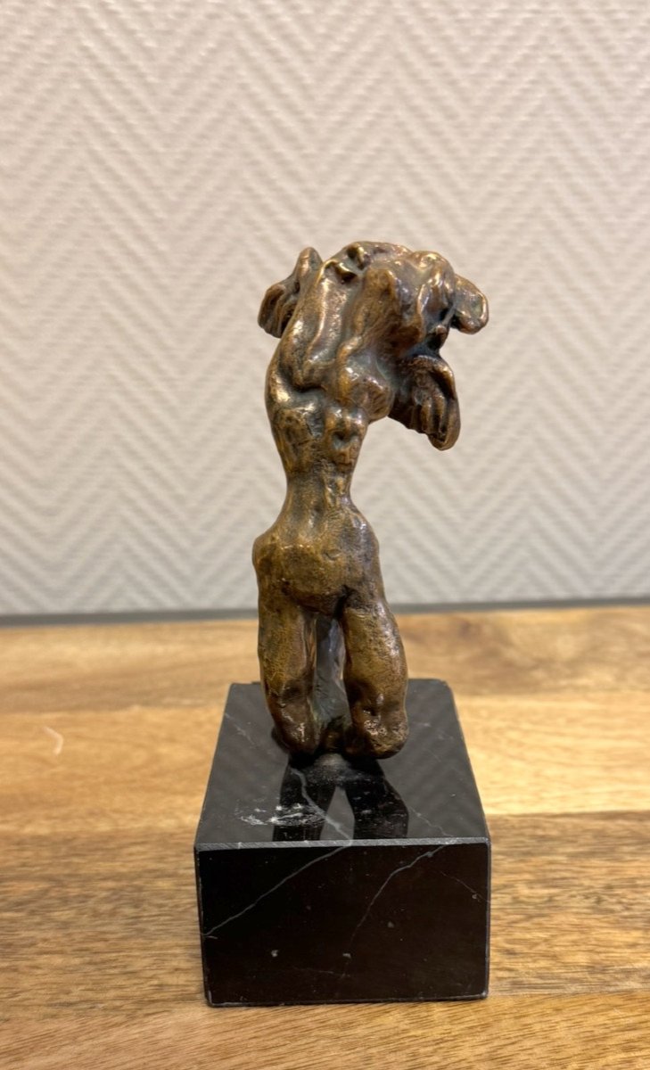 Salvador Dali: Bronze Subject On Marble Base "the Angel Of Victory" / Signed And Numbered -photo-5