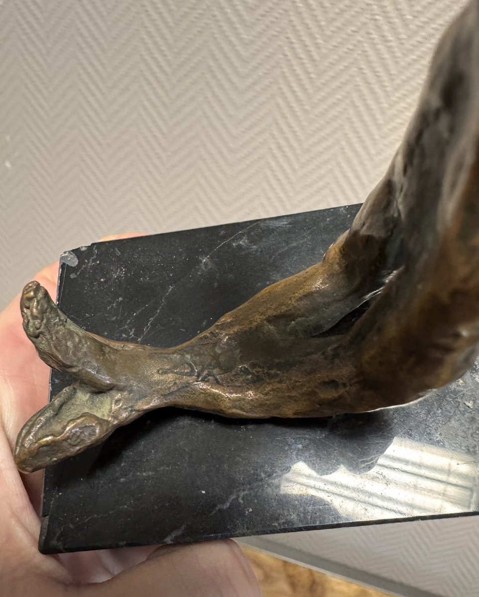 Salvador Dali: Bronze Subject On Marble Base "the Angel Of Victory" / Signed And Numbered -photo-6