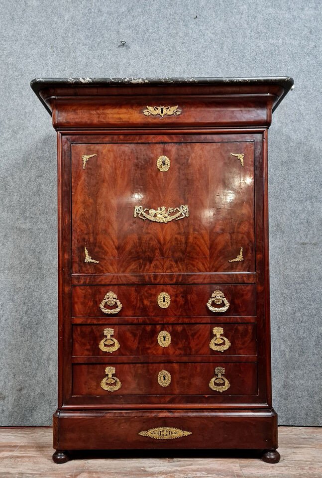 Louis Philippe / Restoration Period Mahogany Secretary 