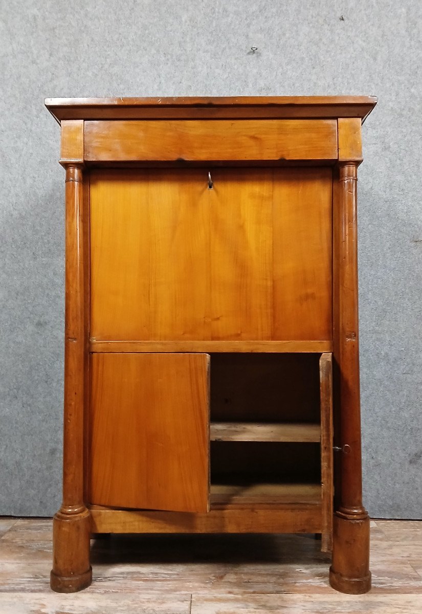 Empire Period Secretary In Cherry Wood-photo-2