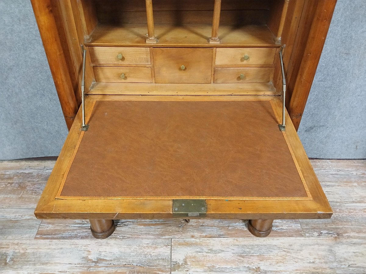 Empire Period Secretary In Cherry Wood-photo-4