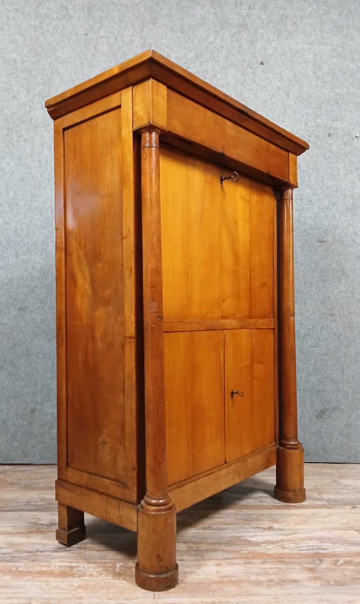 Empire Period Secretary In Cherry Wood-photo-6