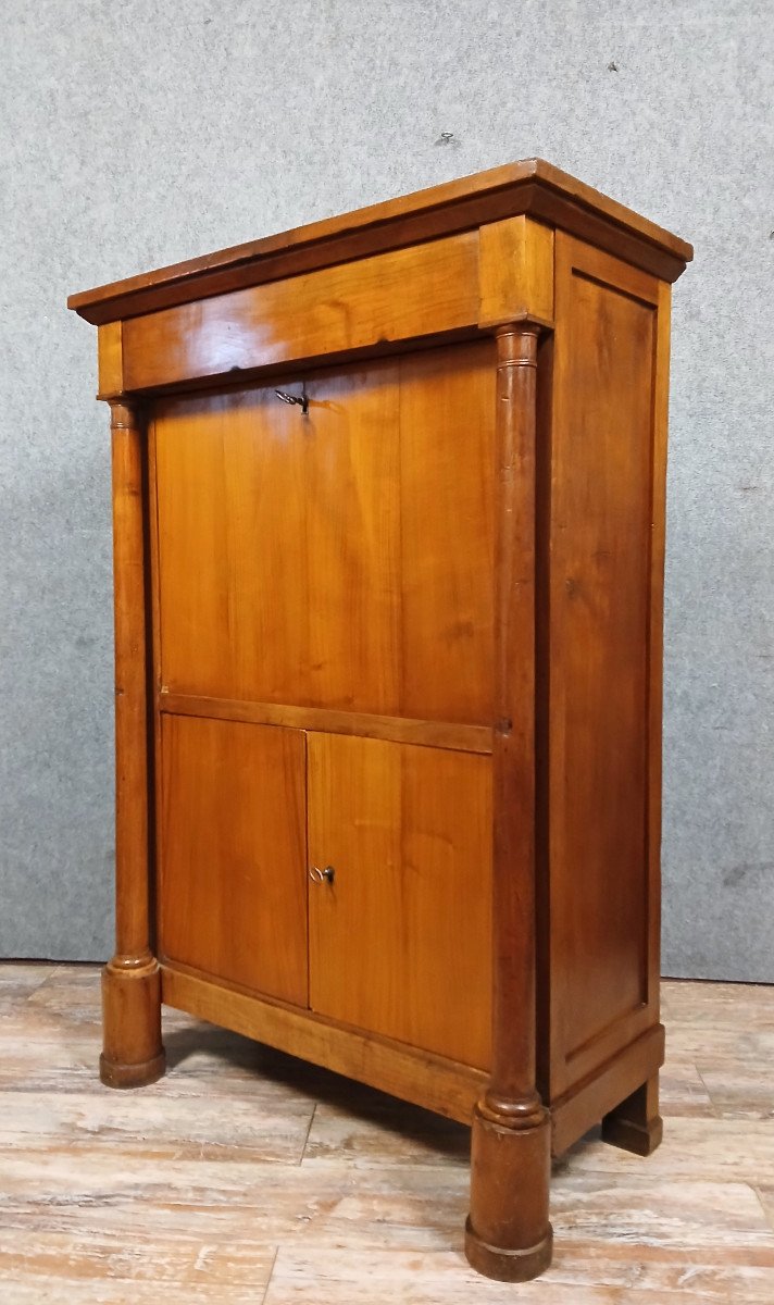 Empire Period Secretary In Cherry Wood-photo-7