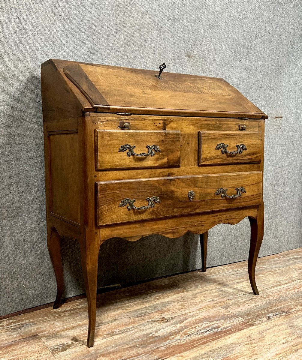 Louis XV Style Scriban Commode In Walnut-photo-2