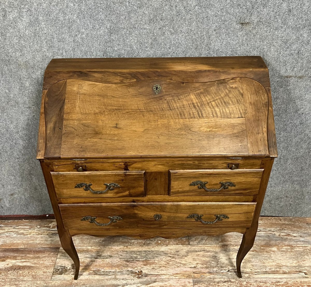 Louis XV Style Scriban Commode In Walnut-photo-3