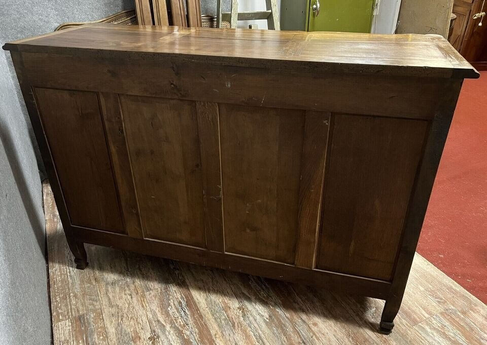 Louis XV Style Provencal Buffet In Solid Walnut Circa 1900-photo-4