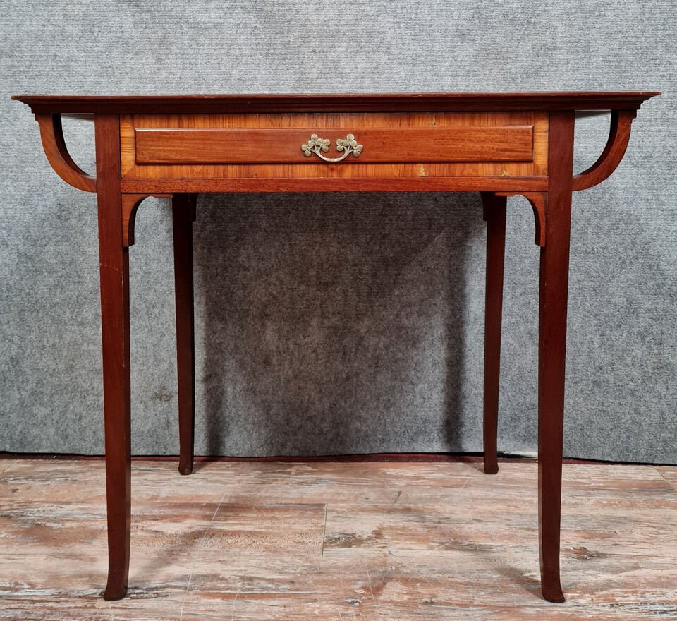 After Eugène Gaillard: Art Nouveau Period Center Desk Circa 1900