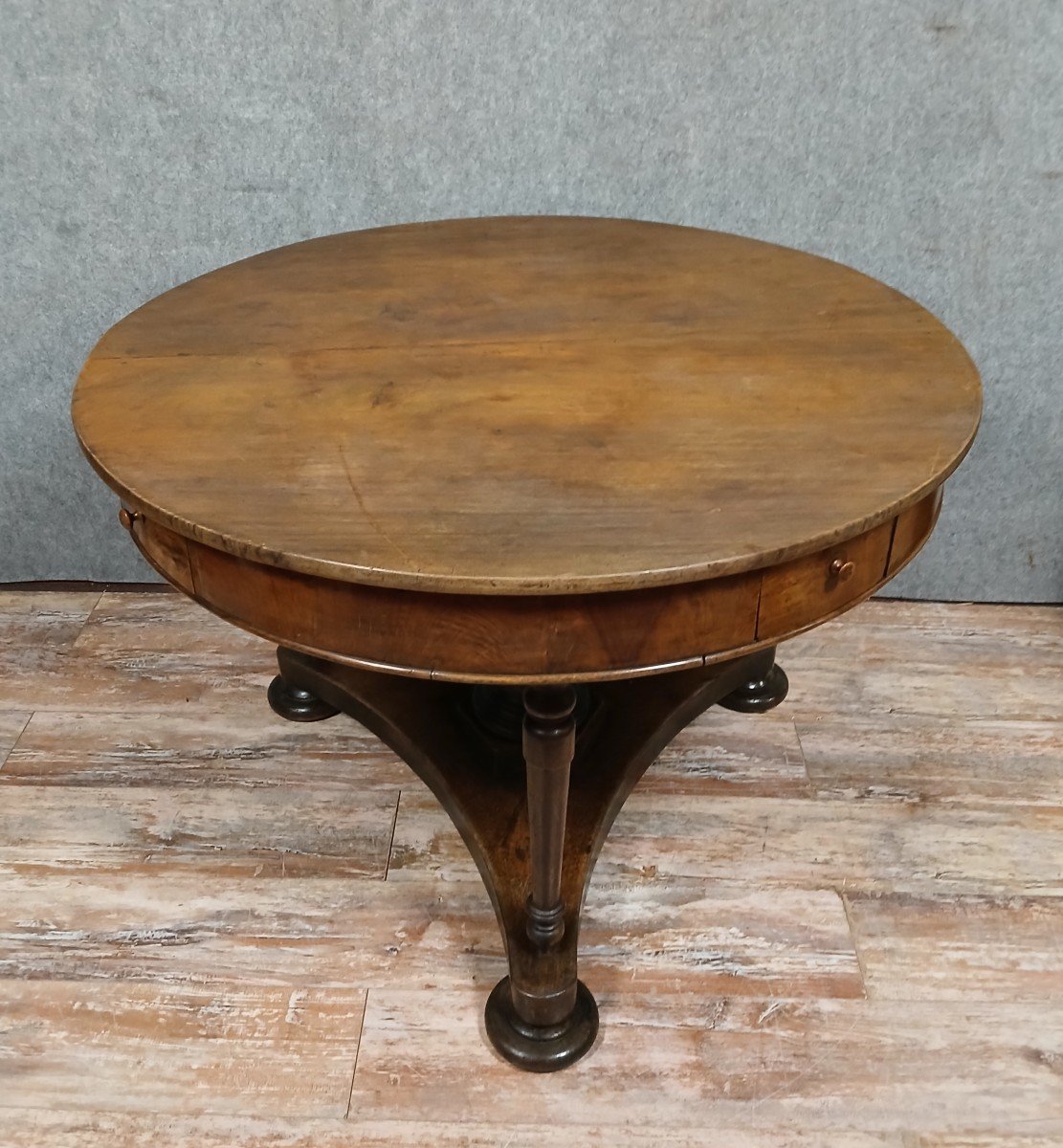 Italian Empire Period Mahogany Gueridon Table-photo-1