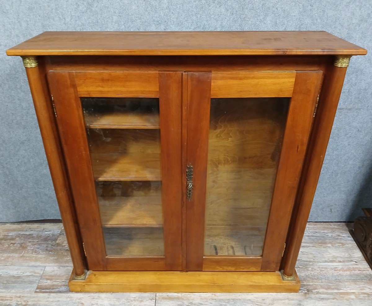 Empire Style Cherry Wood Gun Cabinet-photo-2