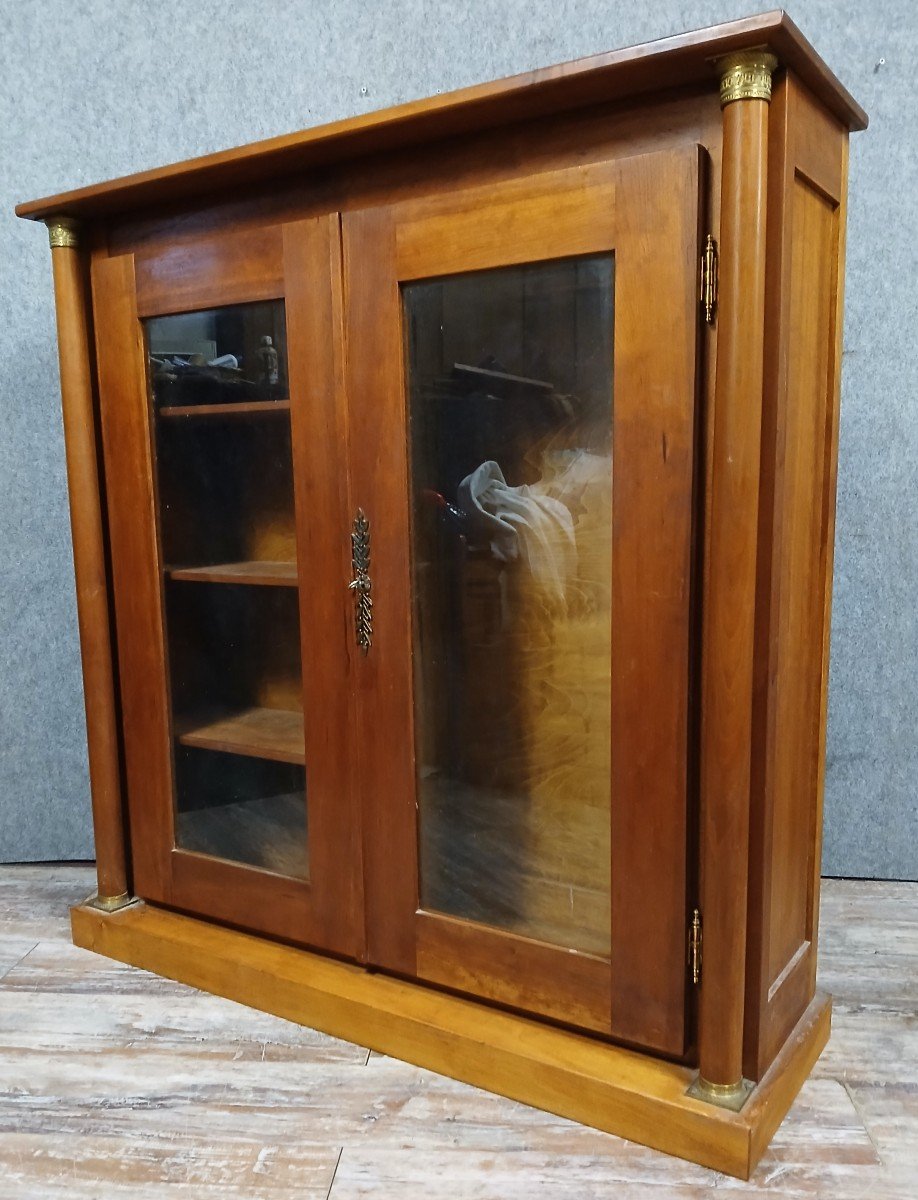 Empire Style Cherry Wood Gun Cabinet-photo-5