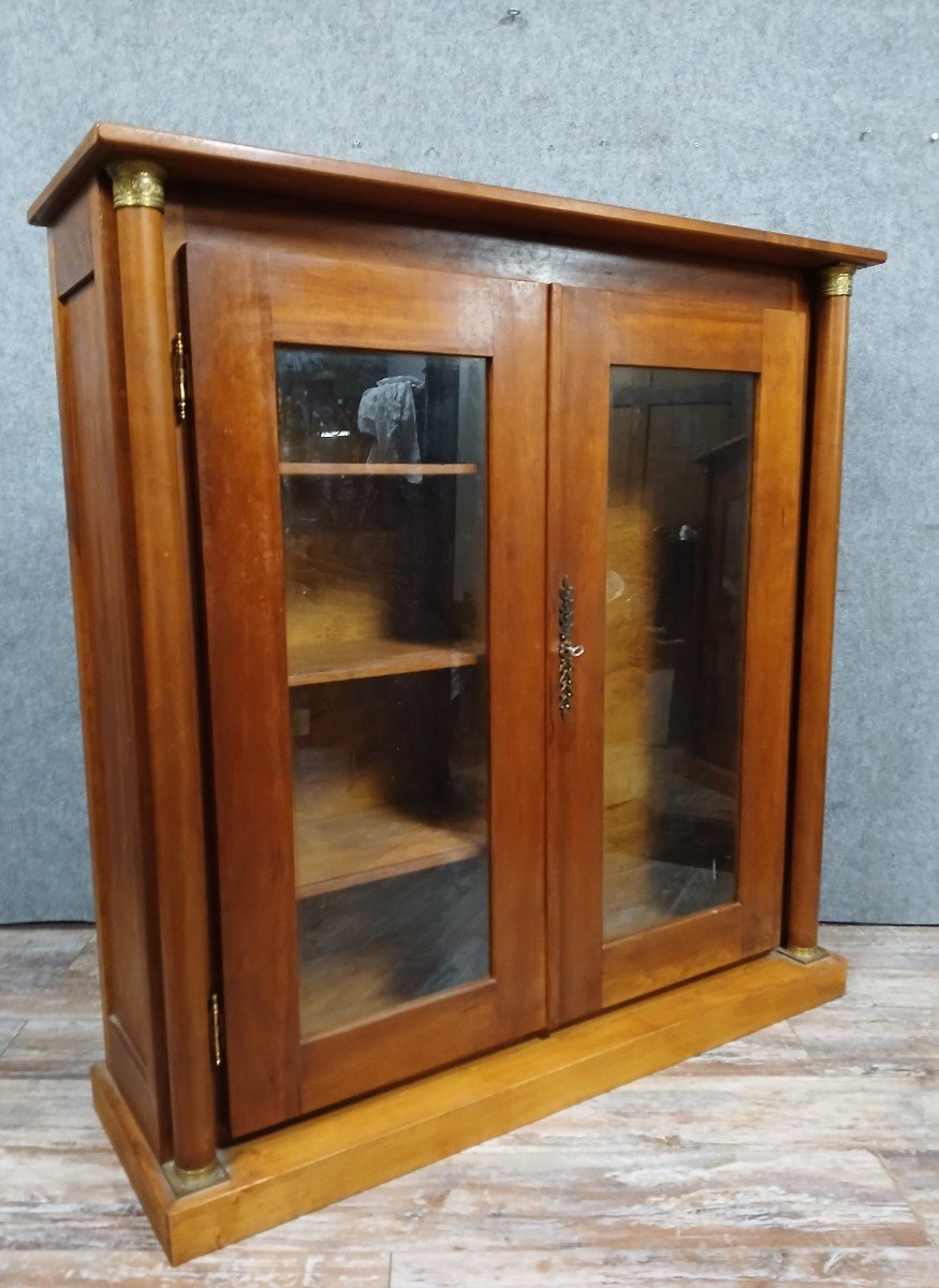 Empire Style Cherry Wood Gun Cabinet-photo-6