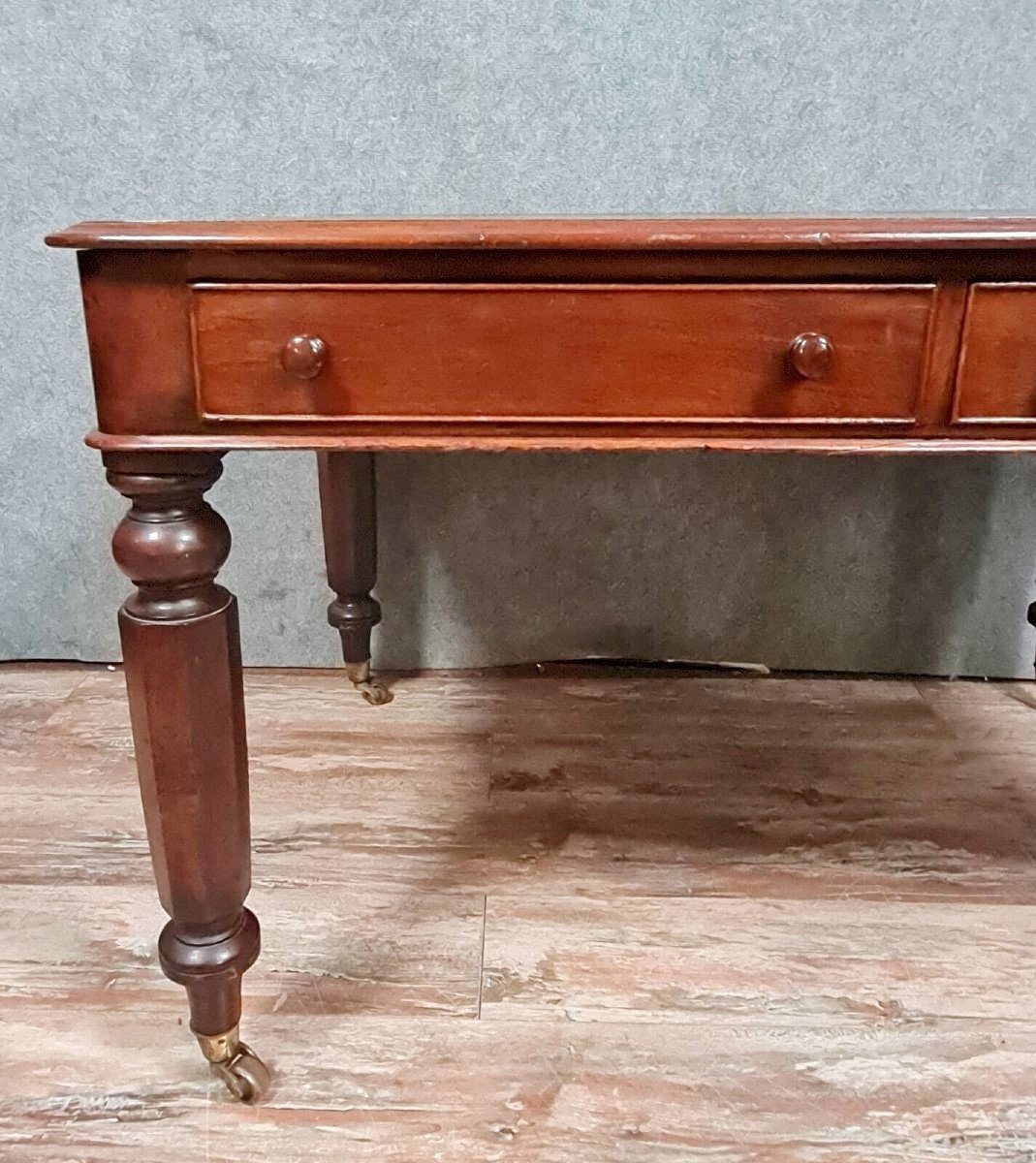 Napoleon III Period Double-sided Desk In Mahogany -photo-4