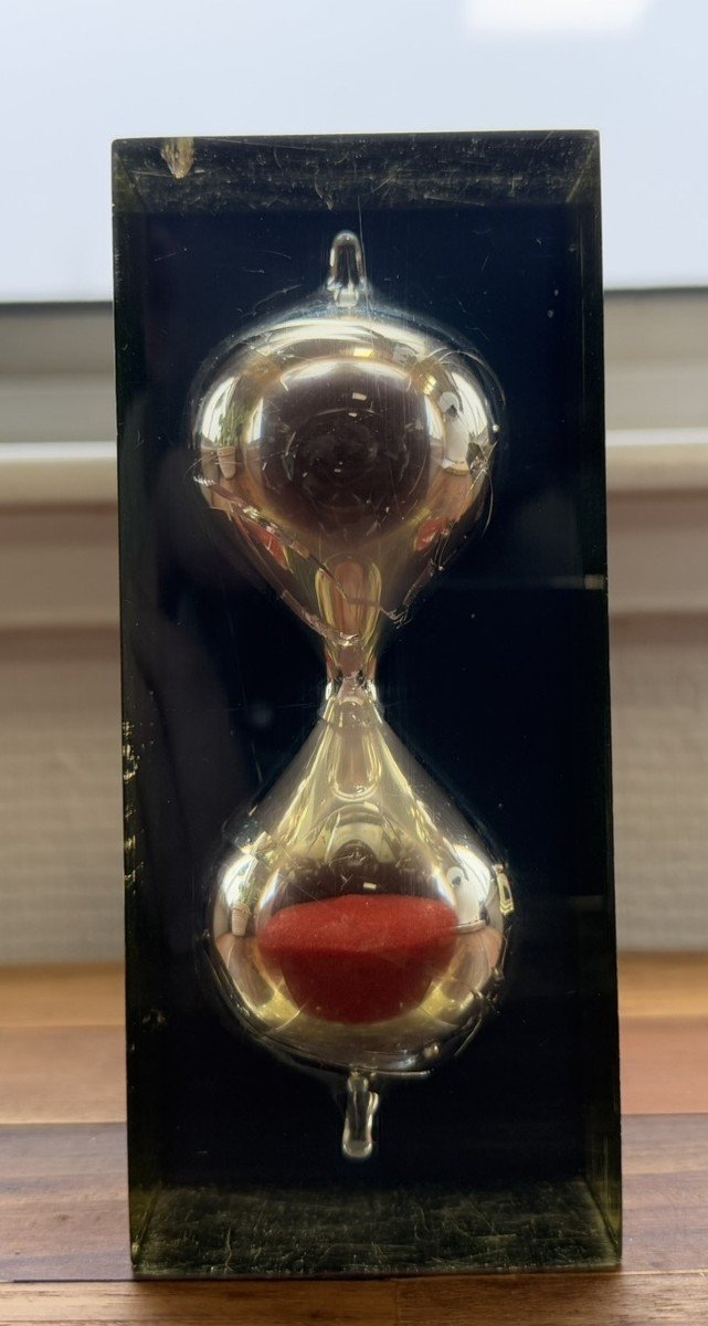 After Pierre Giraudon Around 1970: Inclusion Of An Hourglass  