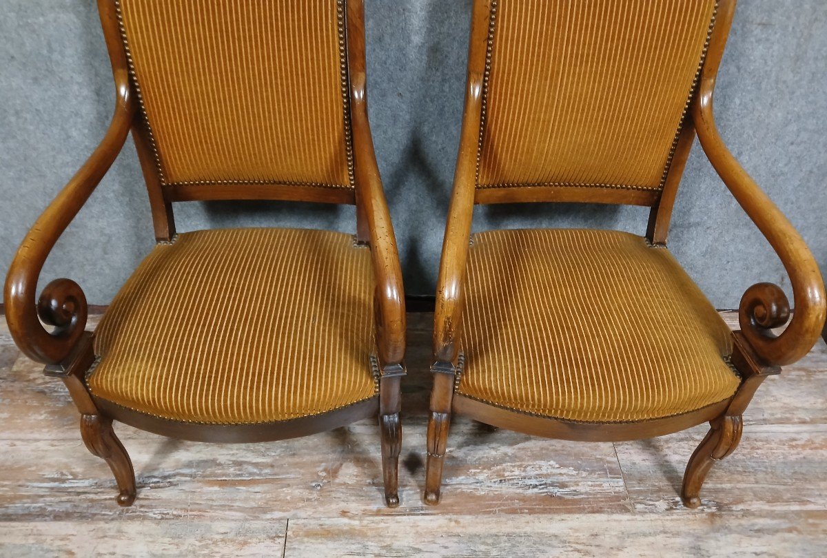 Pair Of Empire / Restoration Period Armchairs -photo-4