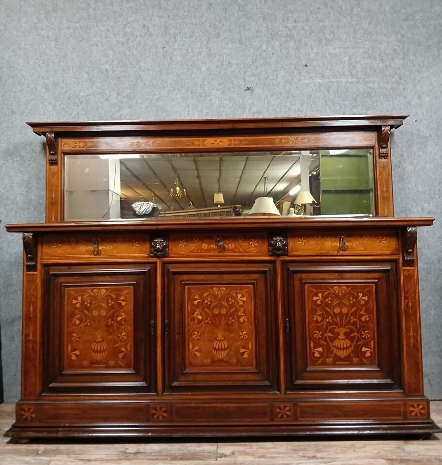 Mercier Et Chaleyssin In Lyon: Buffet In Enfilade In Stamped Marquetry