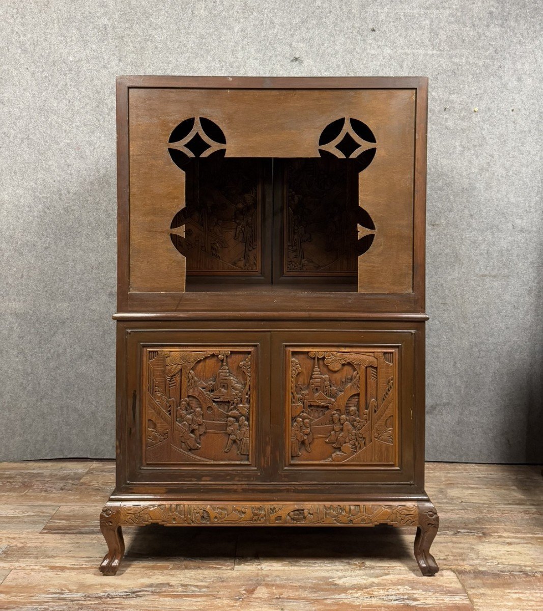 Asie XXème: Cabinet En Bois De Camphre Vers 1950-photo-6